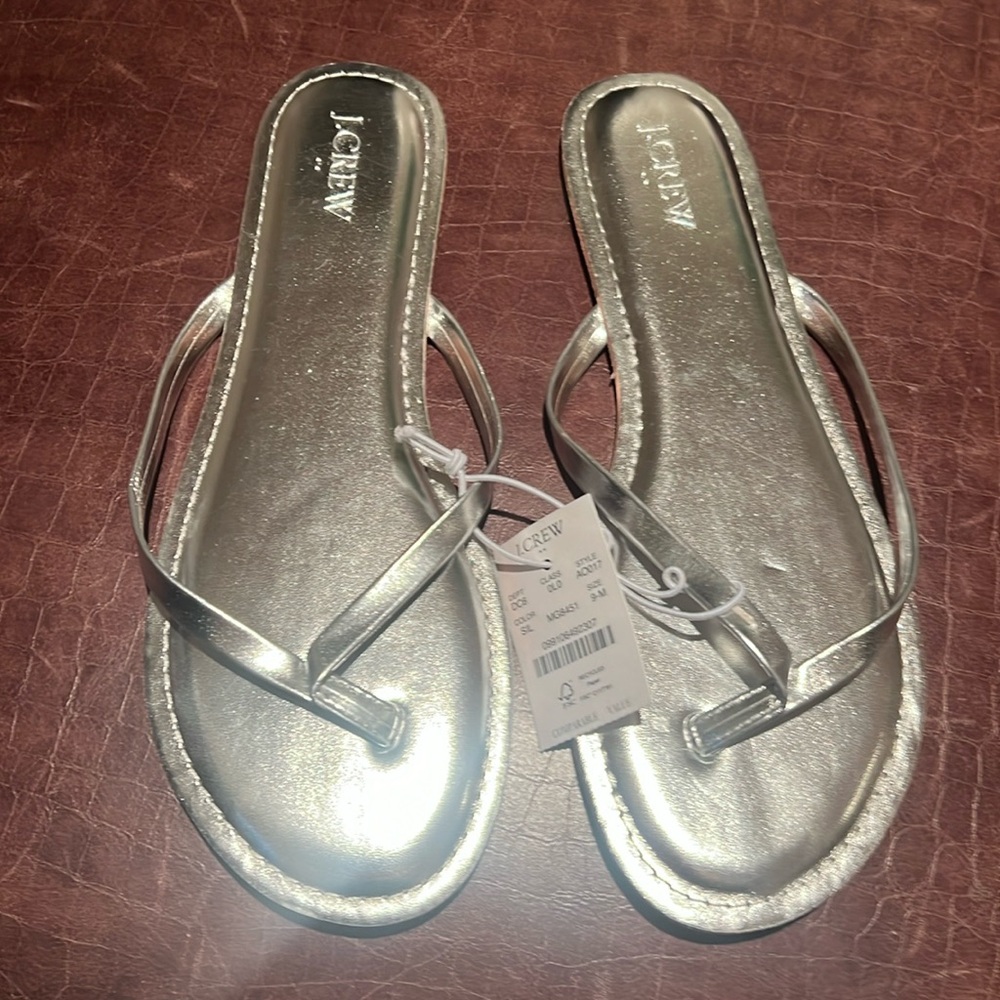 J.Crew thin flat thong sandal. Never worn